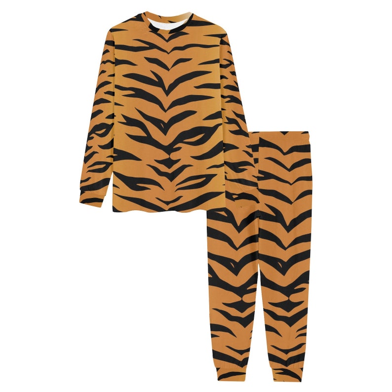 Pajama Set for Men Tiger Print Animal Print Pajamas for Boys Etsy