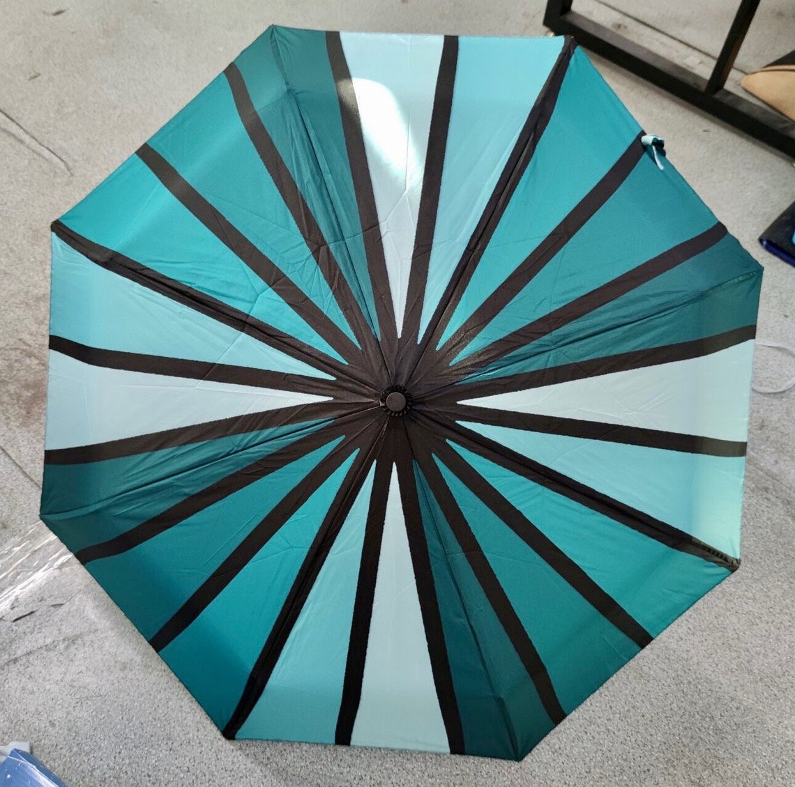 Automatic Foldable Umbrella Shades of Teal Spectrum Gift Etsy