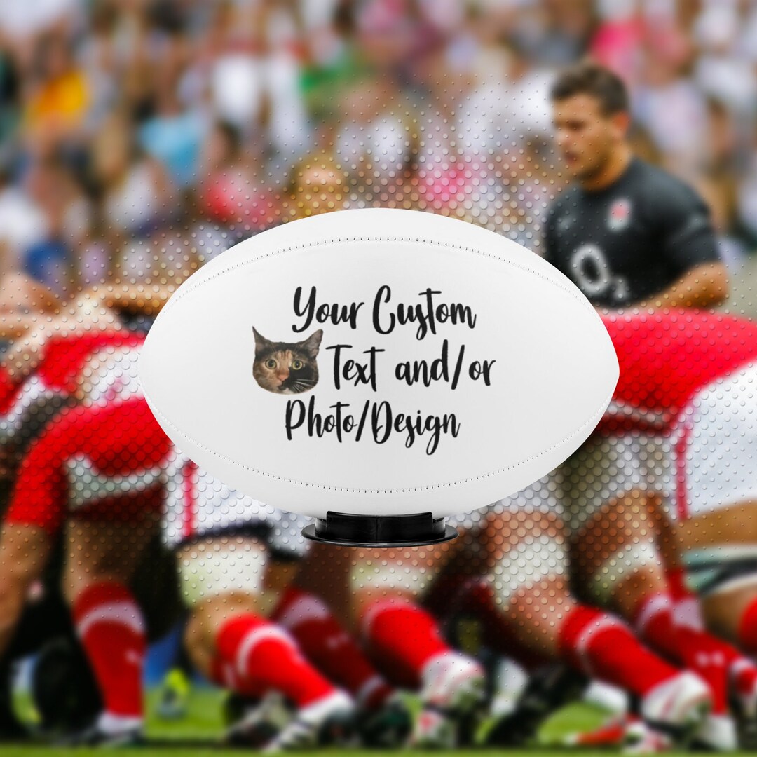 Custom Full Size Rugby Ball, Personalized Rugby Ball, Rugby Gift, Photo