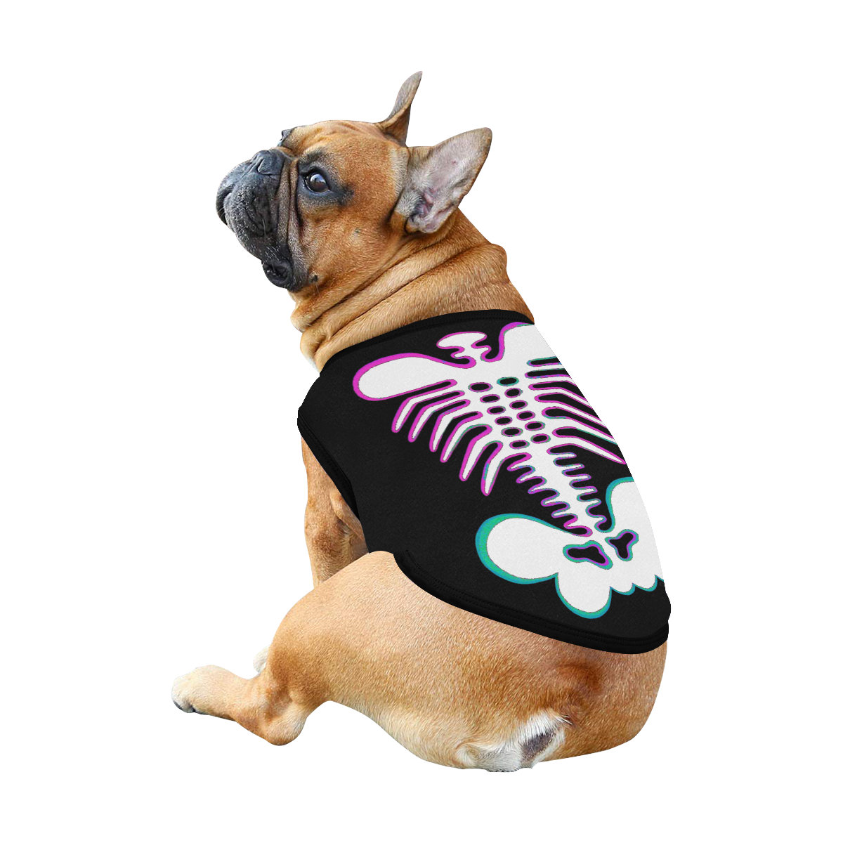 Halloween, Costume, Dog Skeleton, Dog Tank Top, Dog shirt, Dog t-shirt, Dog clothes, Gift, 7 sizes XS to 3XL, pink, teal, black