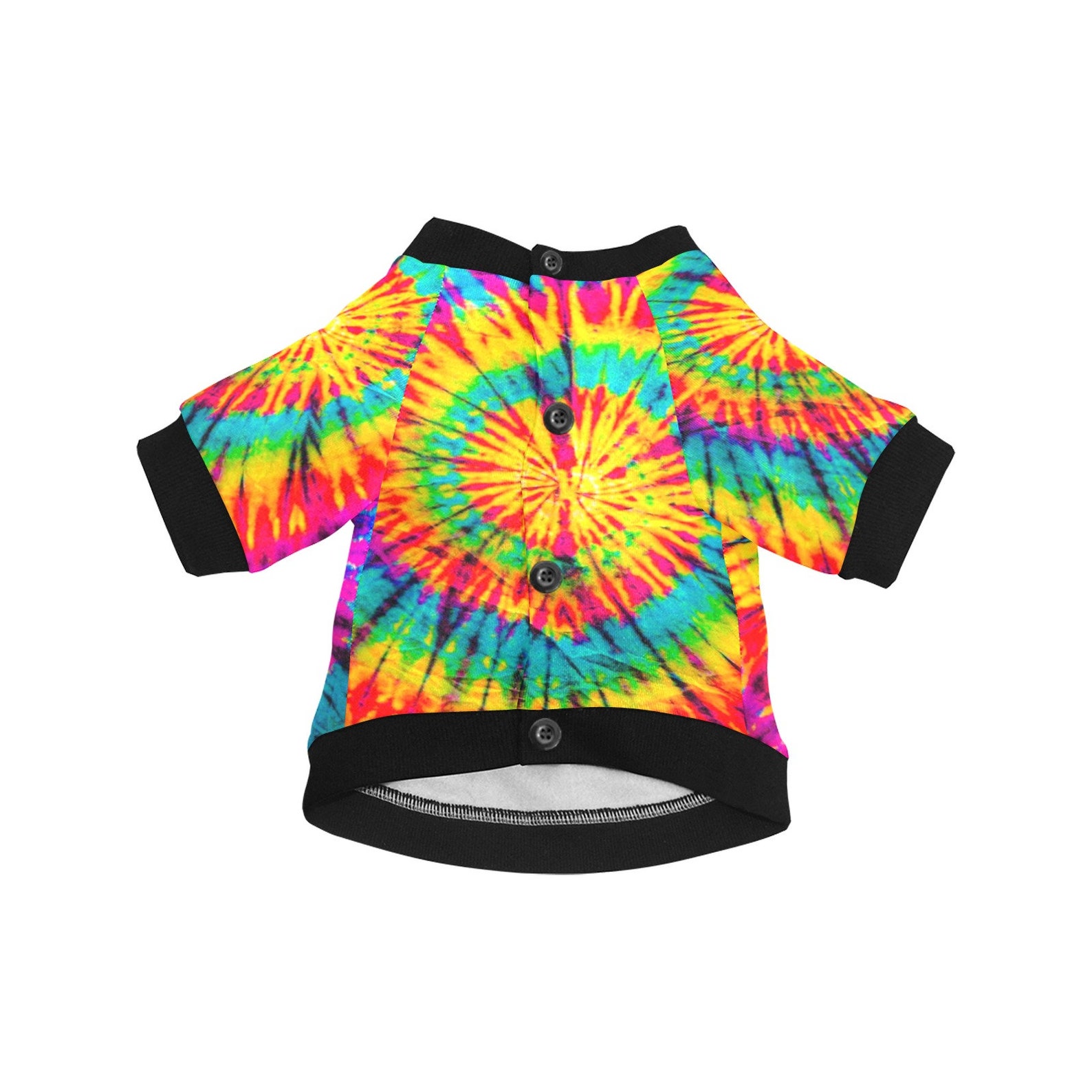 Fuzzy Warm Buttoned Dog Sweatshirt Tie Dye Hippie Dog Etsy