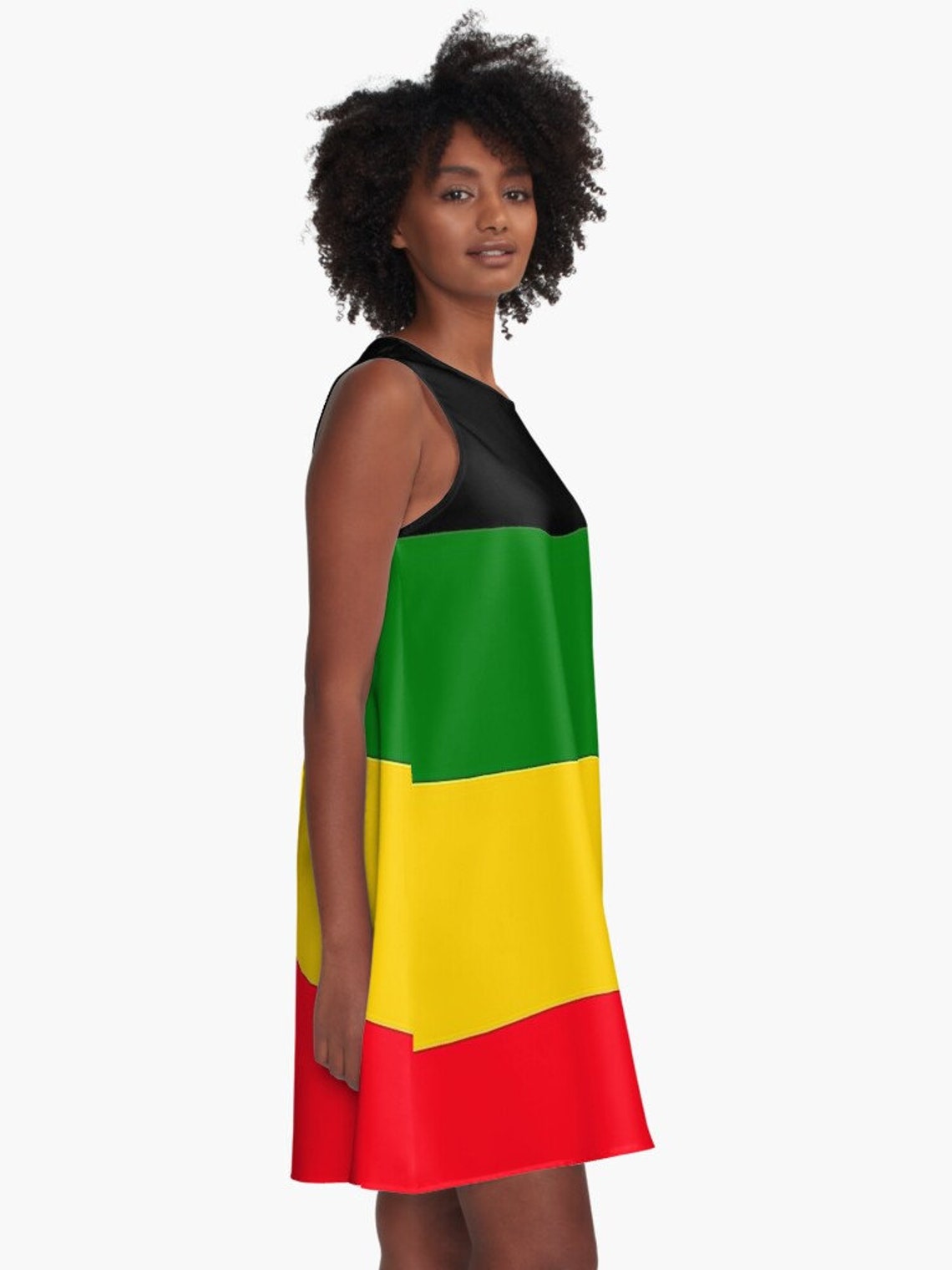 Flattering A-line Dress Rasta Rastafari Jamaica - Etsy