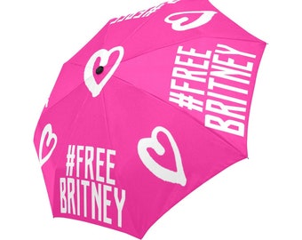 Automatic Foldable Umbrella Free Britney, gift, accessories, Free Britney documentary, #freebritney, hot pink