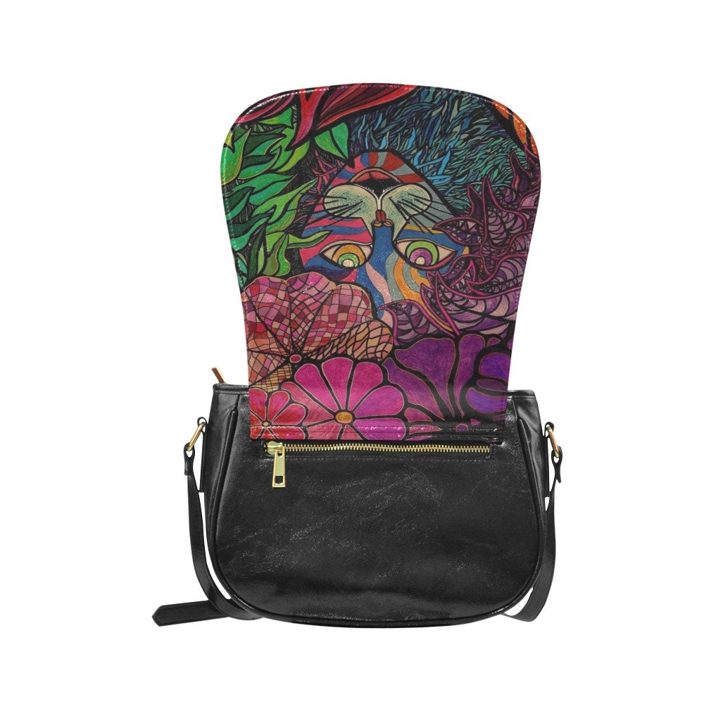 Tropical Palm Leave Peacock Tiger Elephant Crossbody Bags