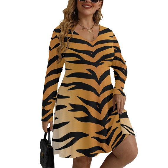 Tiger print women's clothing top