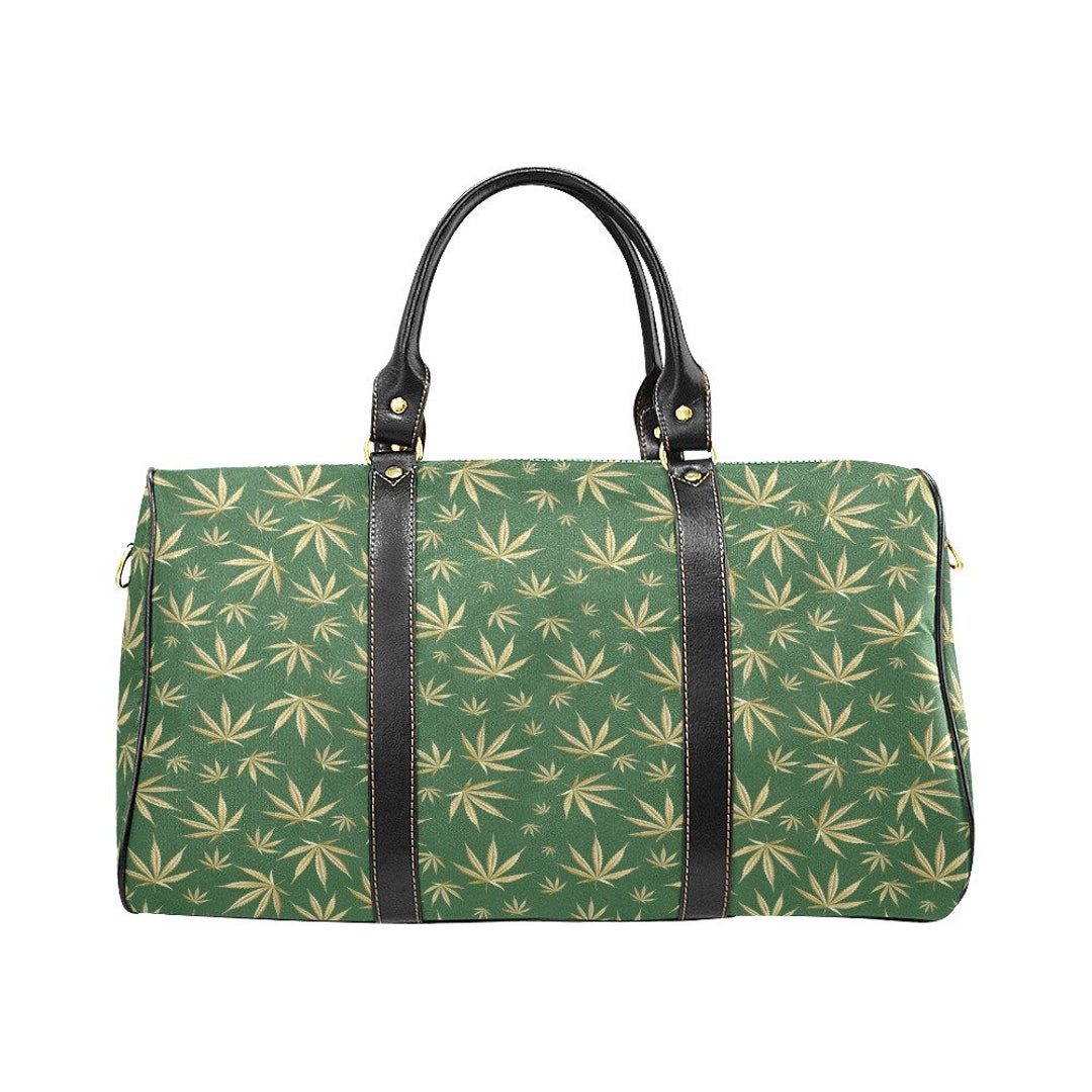 Travel Bag Cannabis Marijuana Weed Leaves Faux Leather Duffel - Etsy Hong  Kong