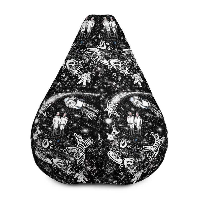 Waterresistant Bean Bag Chair Cover W/ Zipper Cats in Space Etsy