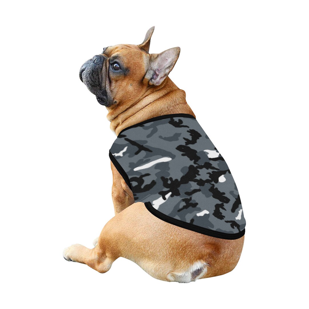 Camo Army Dog Shirt Dog Tank Top, Dog Shirt, Dog Clothes, Gifts, Front