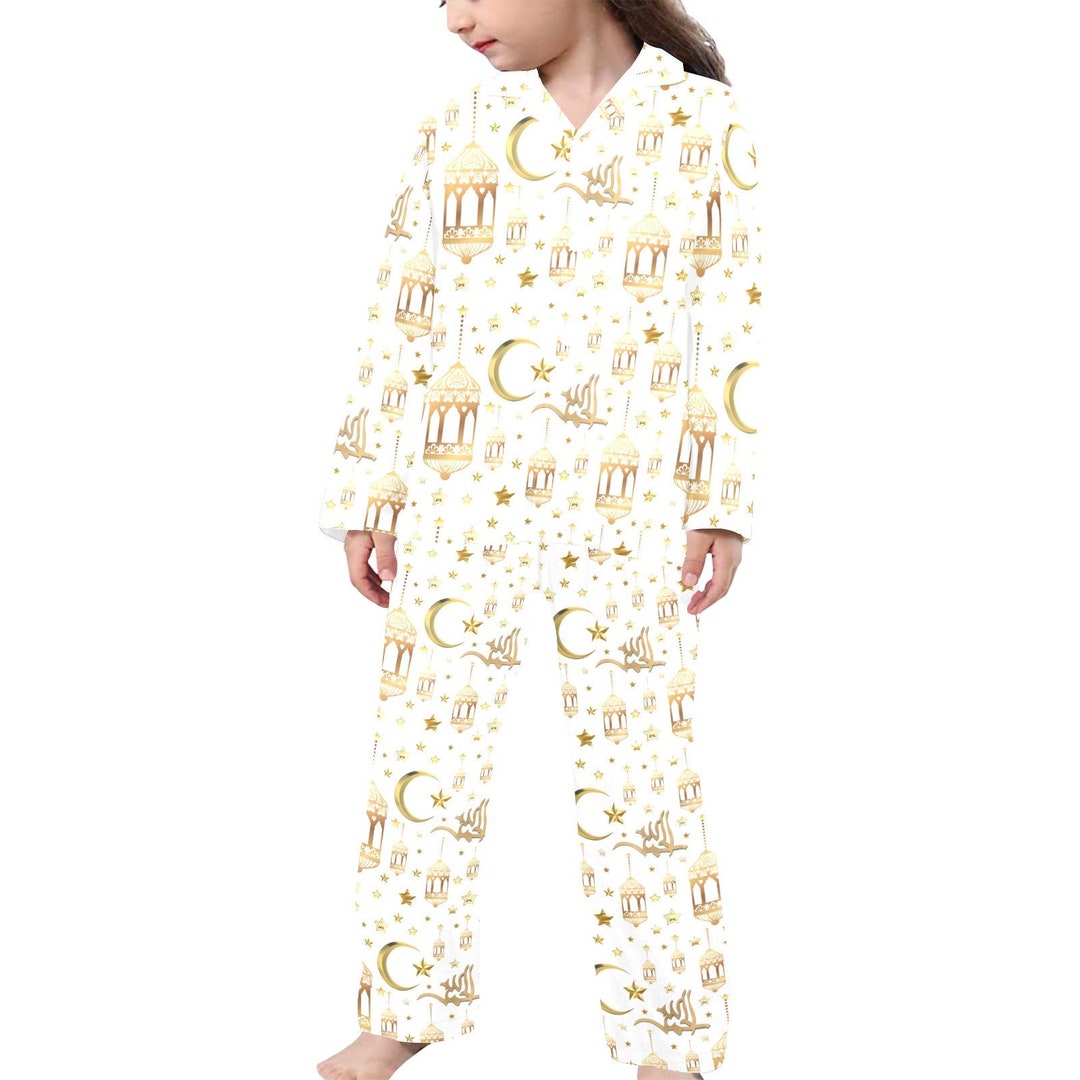 Buttoned Pajama Set for Little Kids Ramadan Kareem Long - Etsy