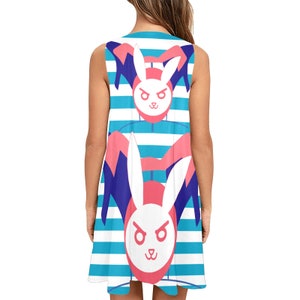 Flattering A-Line Dress with pockets, Miffy, Nijntje, Bunny, Rabbit, Cartoon, Japan, Japanese art, summer dress, flowy dress, beach dress image 2