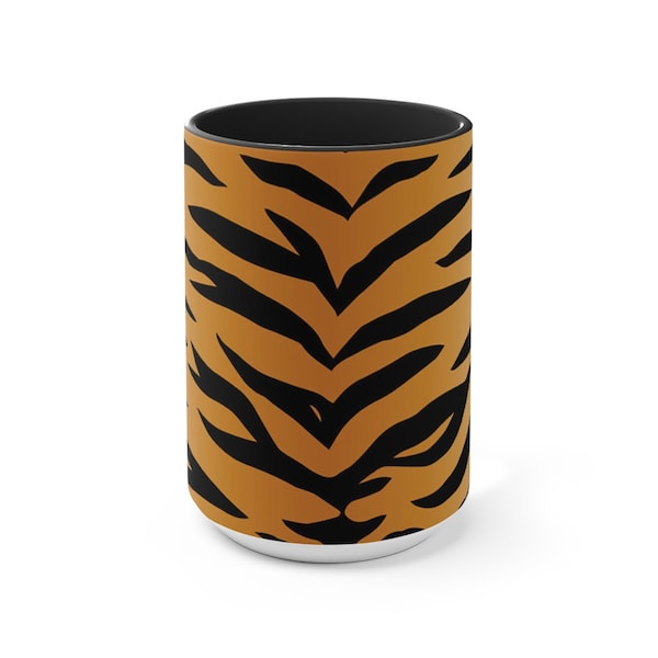 Tasse en céramique imprimé tigre, félin, cadeau pour amoureux des animaux, cadeau pour amoureux des chats, fabriqué aux États-Unis