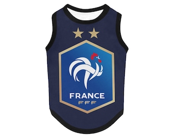 Allez les Bleus France Soccer Team Dog t-shirt, France dog shirt, French dog t-shirt, Dog Tank Top, Dog shirt, Dog clothes, Dog clothing