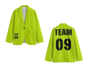 Personalisierter Blazer für Männer, benutzerdefinierter Blazer, Sportuniform, Team, Name, Nummer, individuelles Geschenk