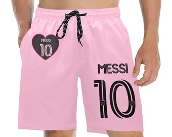 Shorts for the family Argentina Soccer Team, Messi beach shorts, Messi 10 swimsuit, Messi Swimwear, Leo Messi shorts, Messi Beachwear, gift