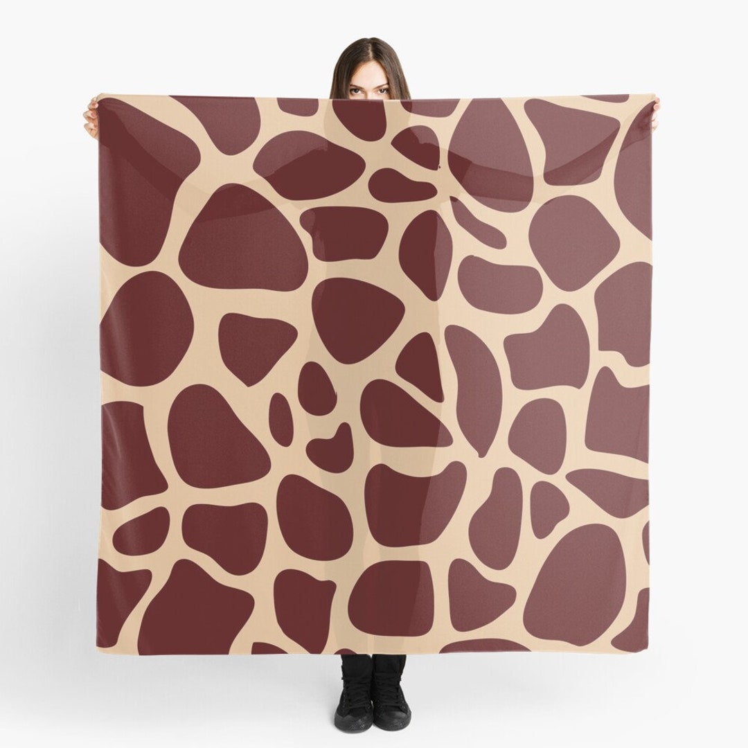Super Soft Silky Scarf Classic Giraffe Animal's Print Pattern, Giraffe