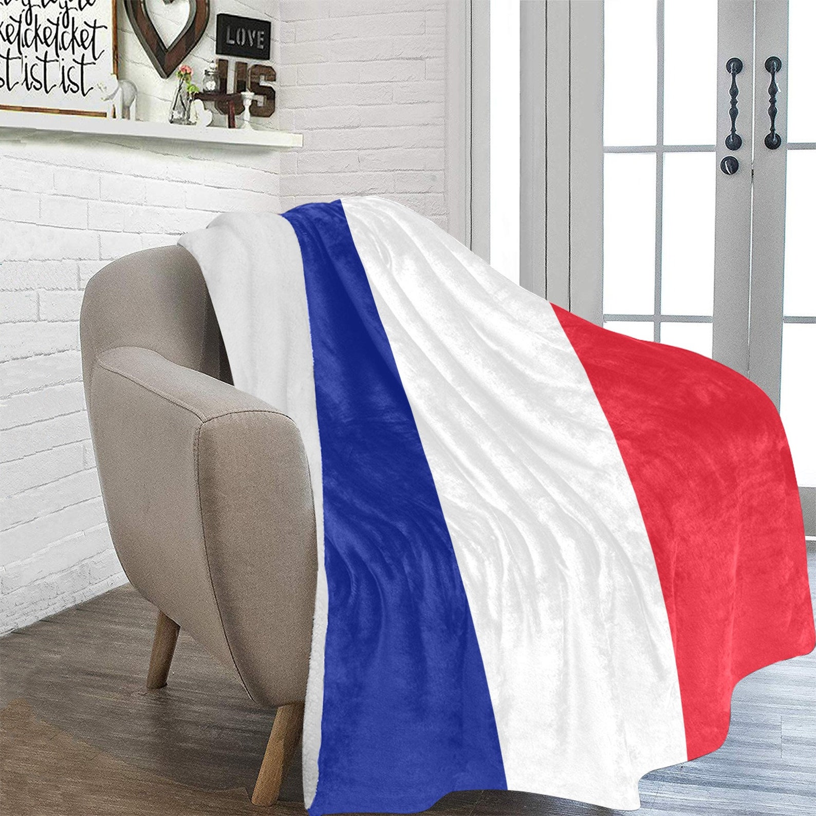 Large UltraSoft Micro Fleece Blanket I love France French Etsy