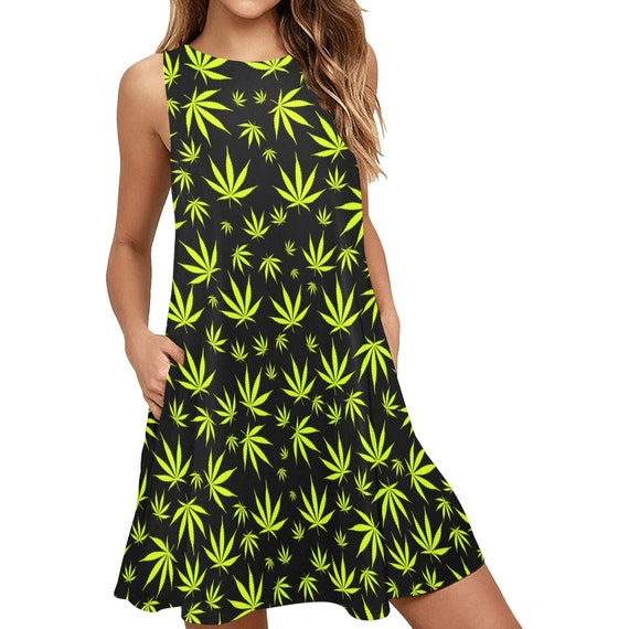 Marijuana leaf dress cheap