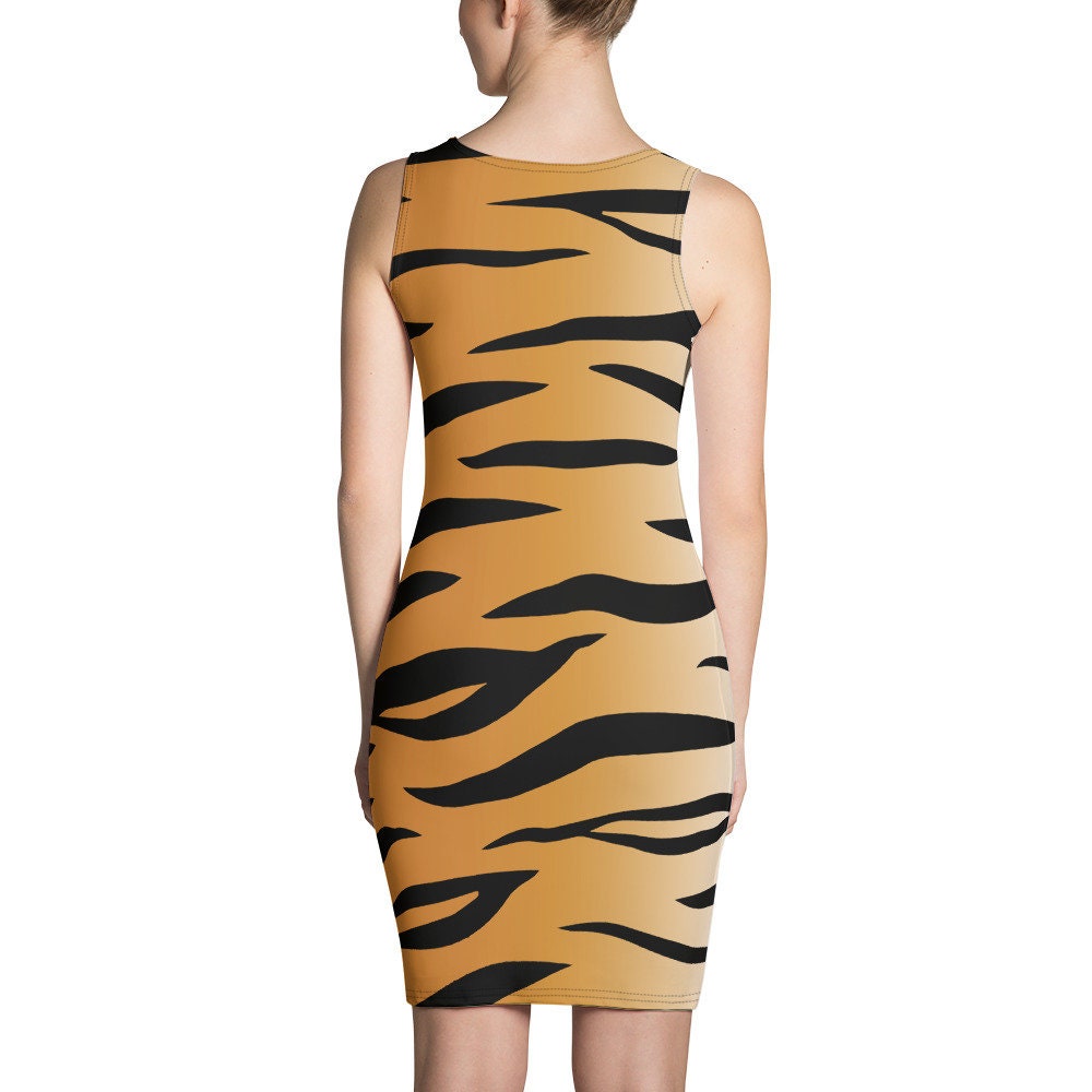 bodycon tiger print dress