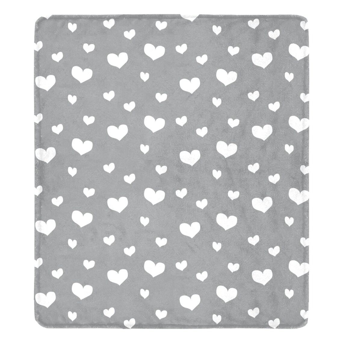 Large UltraSoft Micro Fleece Blanket Valentine white hearts Etsy