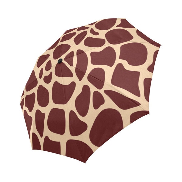 Automatic Foldable Umbrella Giraffe's print, Animal's print, gift, accessories, gift for him, gift for her, raining day
