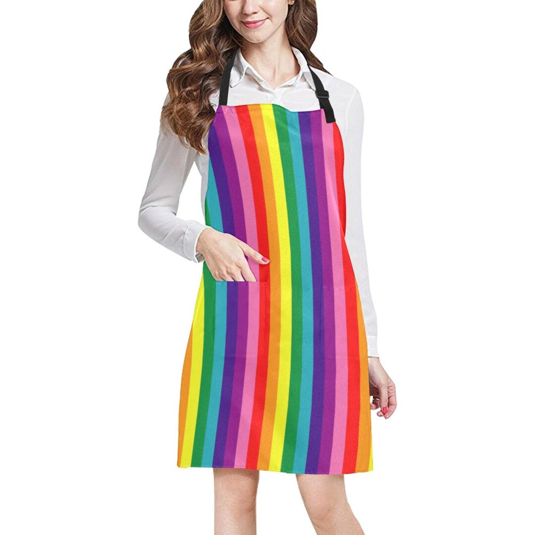 Apron With Pockets Love is Love LGBTQ, Rainbow Flag, Pride Flag