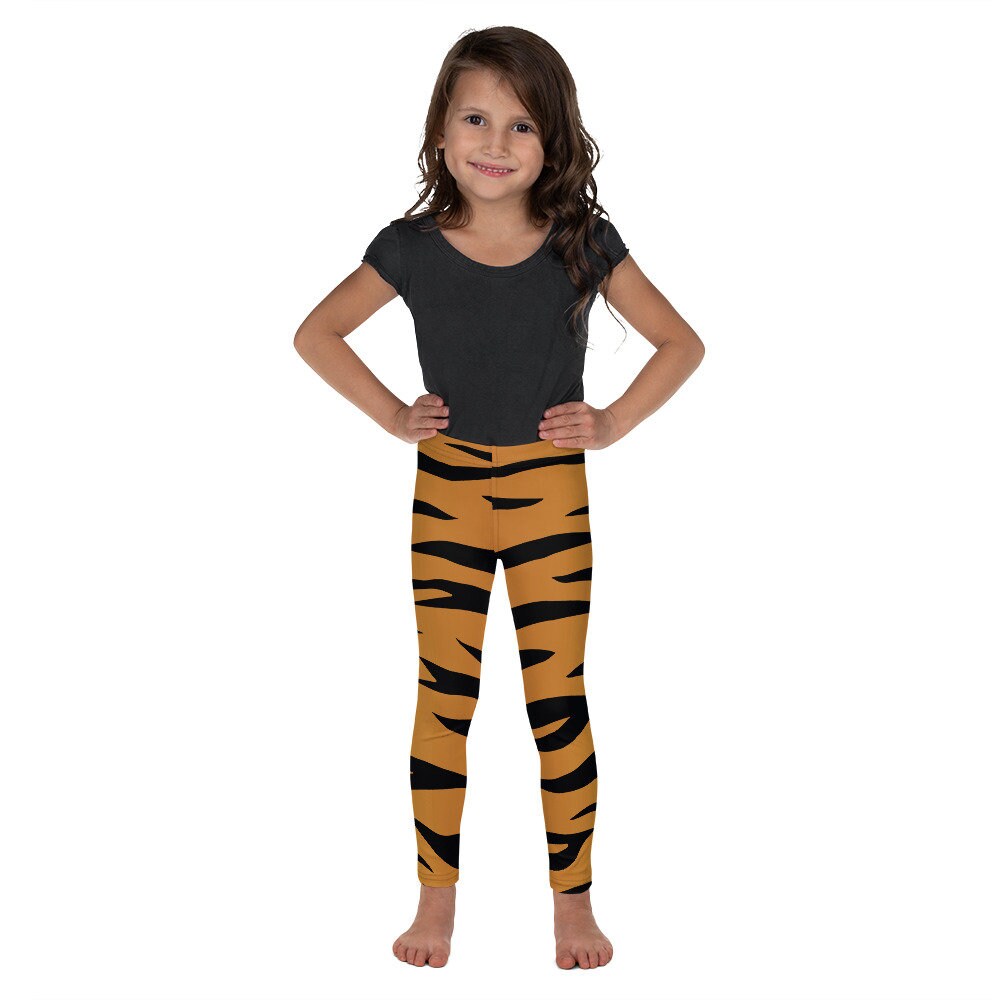 Kid s Leggings Tiger Print Workout Apparel Animal Print Gift for Animal Lovers Gift for Cat Lovers Halloween Costume Made in the USA Etsy Canada