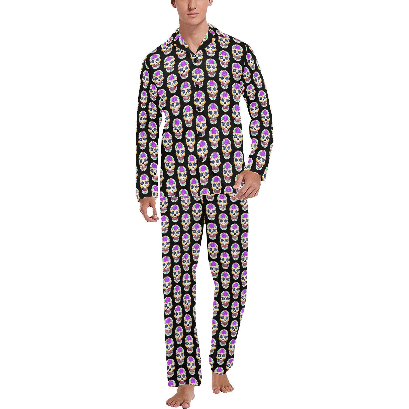 Skull pajama set sale
