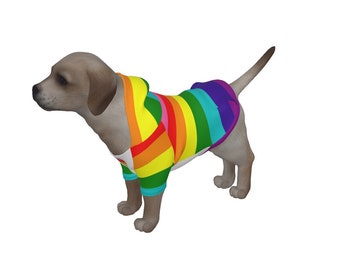 Love is Love Big Dog Hoodie, LGBTQ, original pride flag, rainbow flag, LGBTQIA, dog hooded sweatshirt, dog hooded Sweater, Dog apparel, gift
