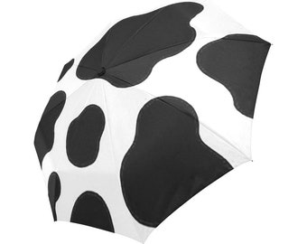 Automatic Foldable Umbrella Cow's print, Animal's print, gift, accessories, gift for him, gift for her, raining day