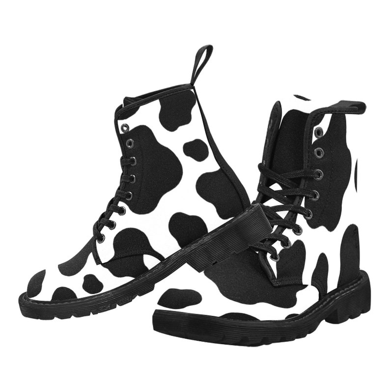 animal print lace up boots