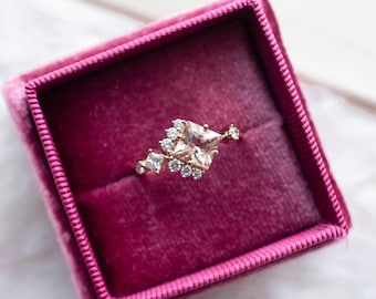 18k Rose gold & Morganite diamond ring