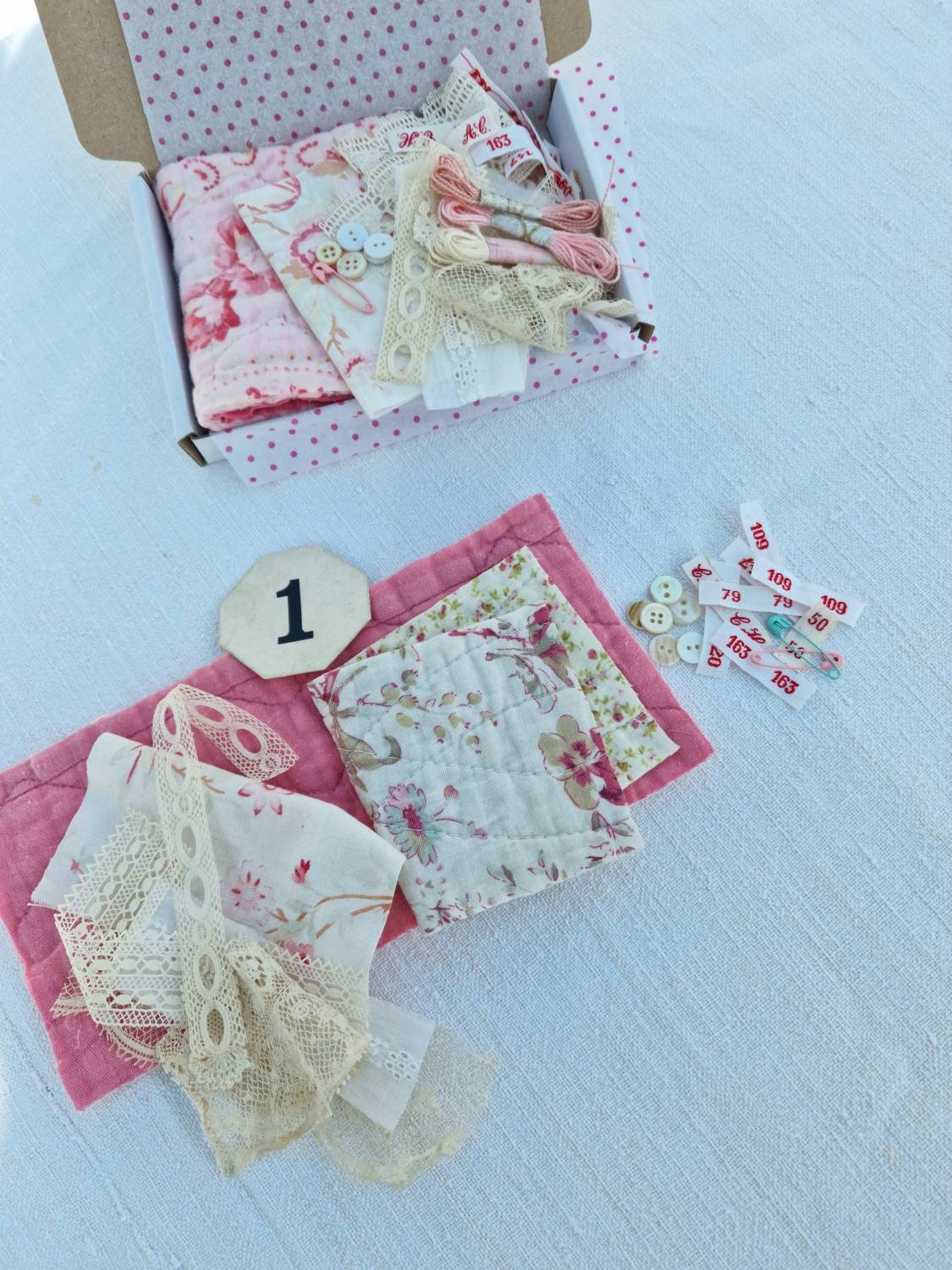 Needle Book Kit Needle Case Kit Pretty Quilt Pieces Lace Etsy Australia