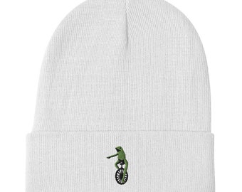 Beanie - Here Come Dat Boi | Embroidered to Order  | Warm Slouchy Cuffed Knit Winter Cap Hat for Men and Women