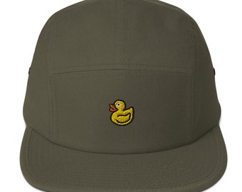 5 Panel Camp Hat - Rubber Ducky | Embroidered to Order | Low Profile and Soft Structured 100% Cotton Cap