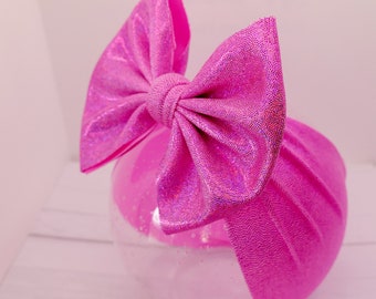 Headband or Clip SWIM BOW Blush Pink Baby Bow