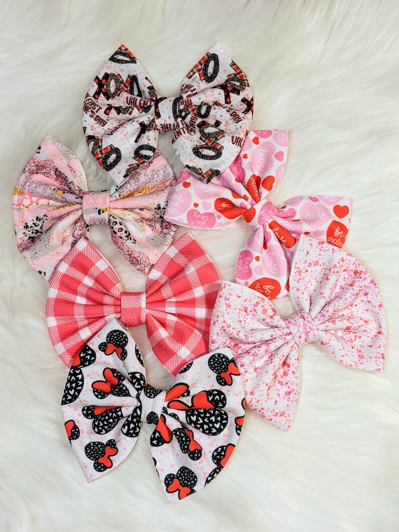 Valentine/'s Brushstroke Baby Bow Valentine/'s Day Pink Baby Bow |Toddler Bow Valentine/'s Day Headwrap Blush Pink Brushstroke Baby Bow