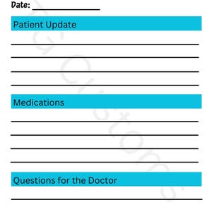 Hospital Caregiver Planner Printable | Medication Log | Doctor Questions | Appointment Planner | Prayer Journal | Instant Download image 2