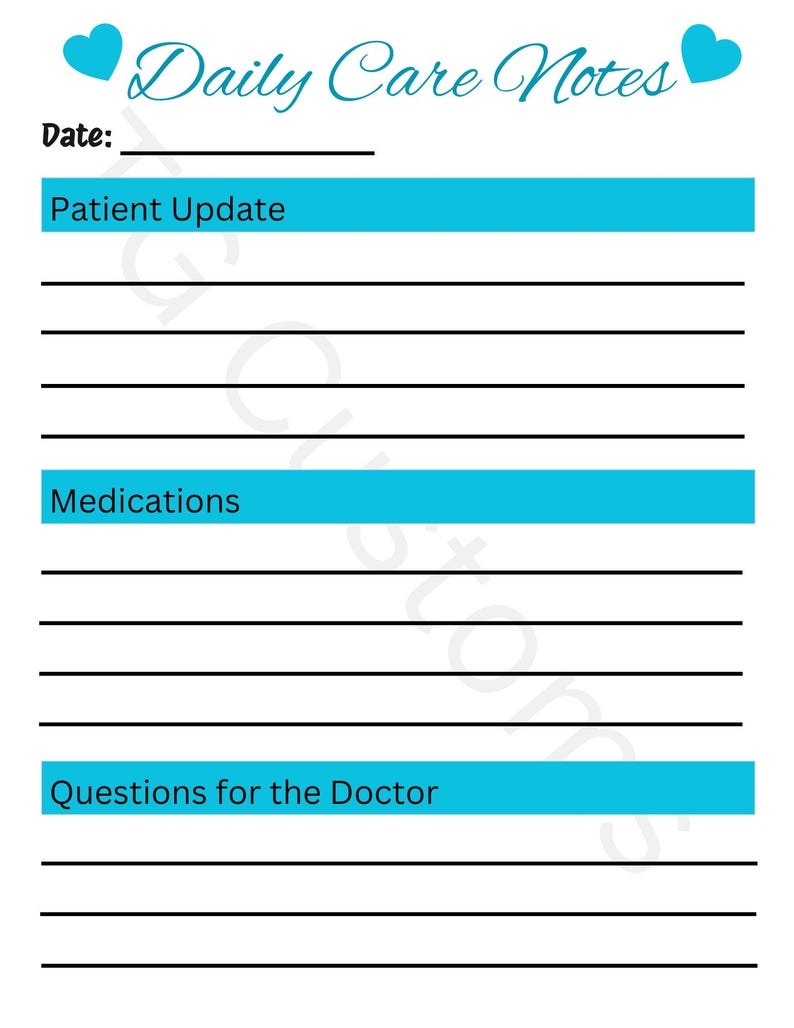 Hospital Caregiver Planner Printable | Medication Log | Doctor Questions | Appointment Planner | Prayer Journal | Instant Download image 2