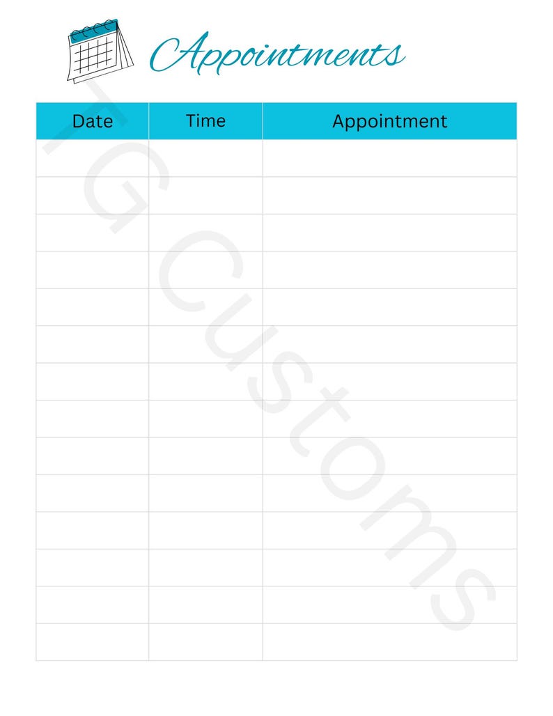 Hospital Caregiver Planner Printable | Medication Log | Doctor Questions | Appointment Planner | Prayer Journal | Instant Download image 6