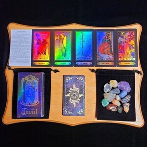 NXL Crystal Visions Tarot 78-Card Deck Tarot Cards Set Tarot Cards and Book for Beginners Set Tarot Card Game Cards