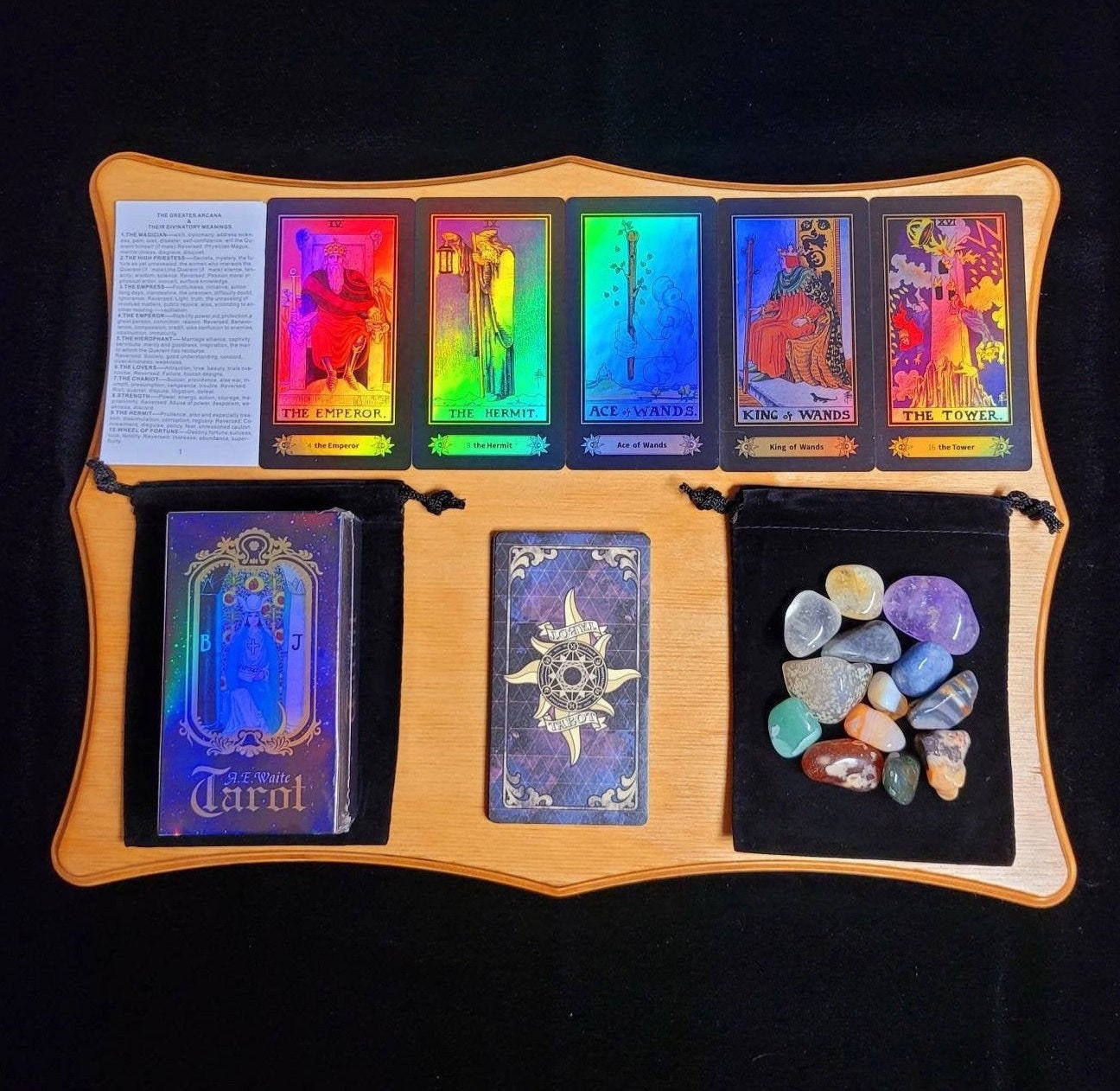 Holographic A E Rider Waite Tarot Card Deck With Instruction Etsy