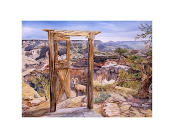 Grand Canyon Painting Watercolor Landscape Painting Grand Canyon Landscape Art Arizona Southwest Art Decor Watercolor