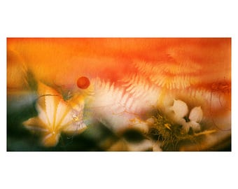 Sunrise Painting Abstract Decor Art