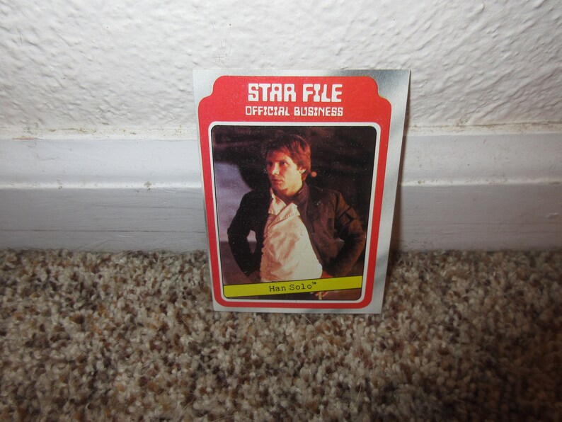 1980 Topps Star Wars Trading Cards Han Solo Star File Card 4 Etsy