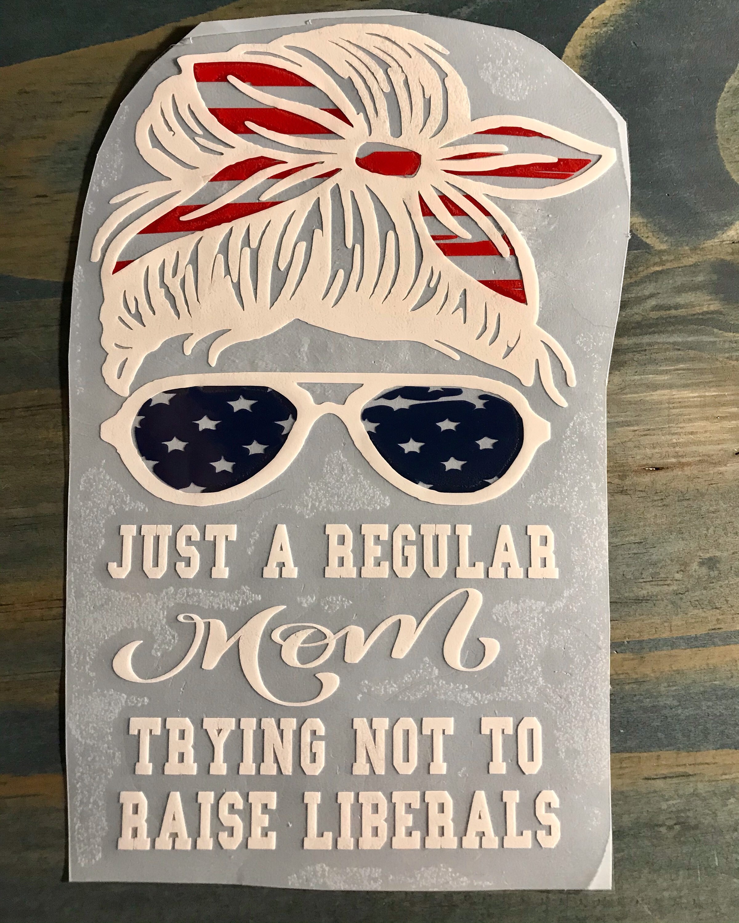 Patriotic Mom Decal