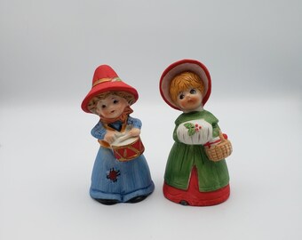 Vintage set of 2 Jasco Christmas bells Made in Taiwan kitsch