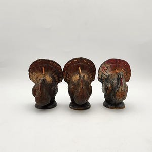Set of 3 Gurley turkey candles