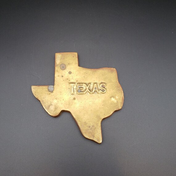 Vintage heavy brass Texas decor paperweight Etsy