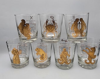 Zodiac lowball glasses **Sold individually** / Anchor Hocking