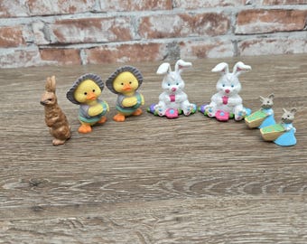 Lot of 7 Vintage Easter Figurines
